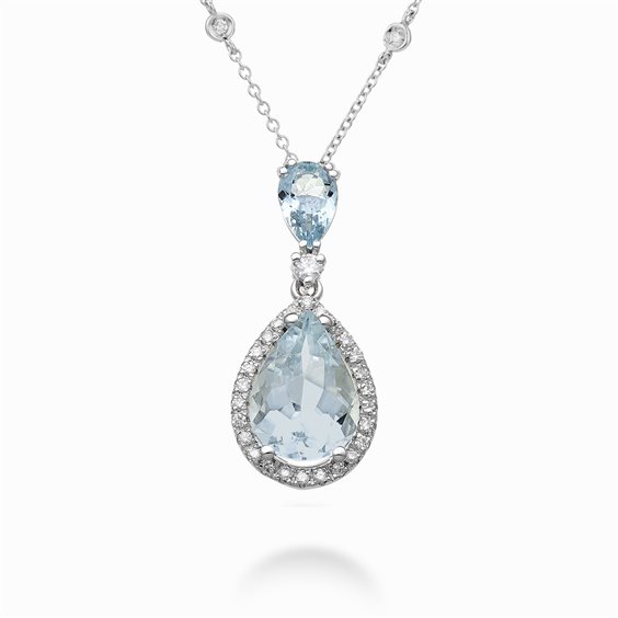 Collana Golay Donna ACQUAMARINA in Oro bianco Acquamarina 1.15 Ct PCLC209DAQ68 ACQ 1.16 - PCLC209DAQ68 ACQ 1.16